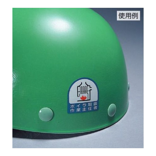 ヘルメット関連用品 作業主任者ステッカー「建築物等の鉄骨の組立て等作業主任者」2枚組 851-30(851-30)_2
