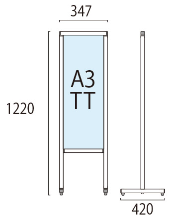 スマートメッセージスタンド A3縦縦片面　SMMSAC-A3TTK(SMMSAC-A3TTK)_2
