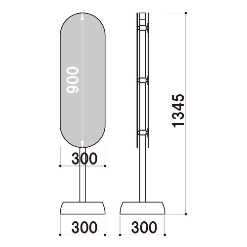 バス停風ディスプレイサイン BUS-02C-W 両面(BUS-02C-W)_2
