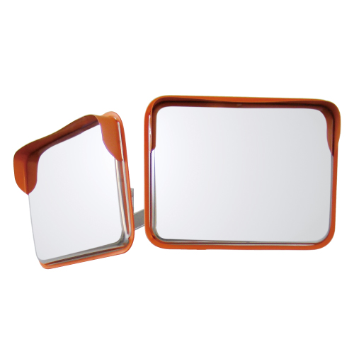 カーブミラー ステンレス製角型二面鏡 H600×W800mm ミラーのみ 869-45(869-45)