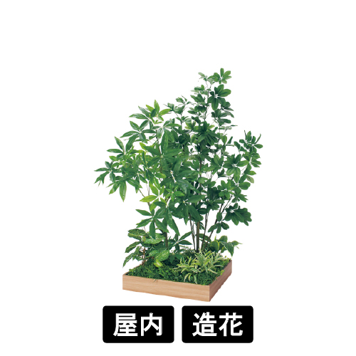 テーブル樹木 GR5133 H1500 600角 パキラ&シェフレラ