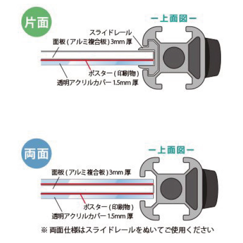 スマートメッセージスタンドパンフレットケース付 SMMSACP-A2R(SMMSACP-A2R)_4