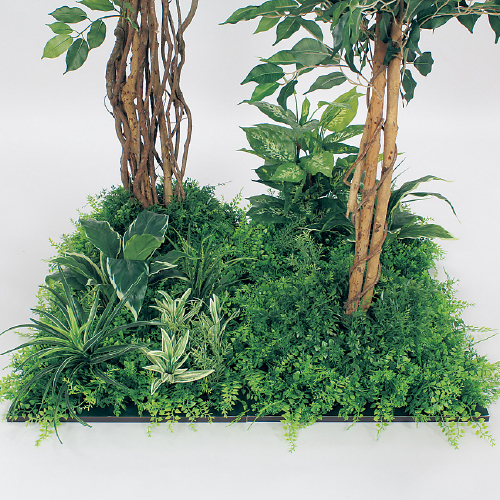 連接樹木 GM5710 H1800 450角4連 フィカスベンジャミン(GM5710)_2