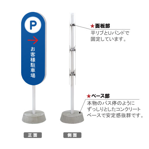 バス停風ディスプレイサイン BUS-02C-W 両面(BUS-02C-W)_4