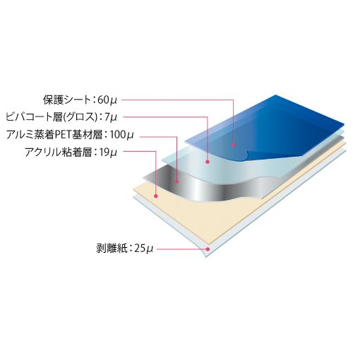 ビバミラーフィルム bBaミラー100　1000mm巾×20M巻(bBaミラー100)_2