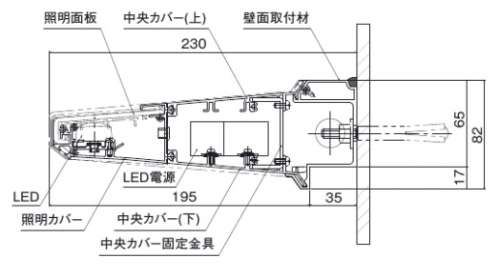 外照式LED照明 アドビューU W600 シルバー(アドビューU W600)_3