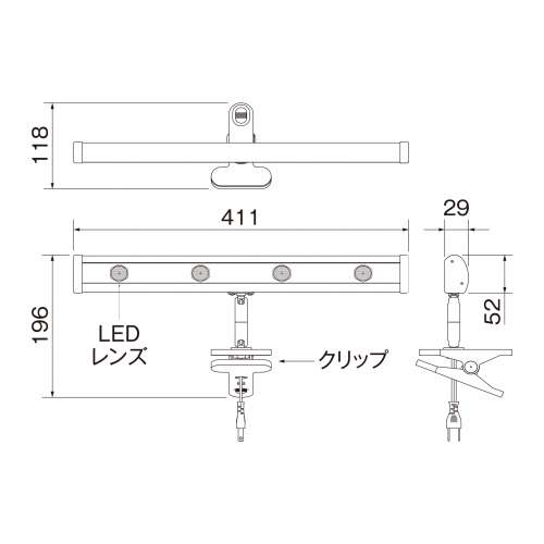 クリップ式パネル用LED照明 G-LIGHT 屋外用_3